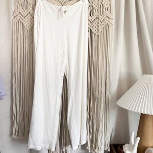 Glassons Women’s European Flax Linen Blend Pants White Size 10 GUC